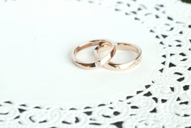 ピンクゴールドの結婚指輪♪