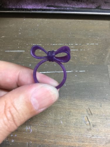 リボンのリング制作中♪